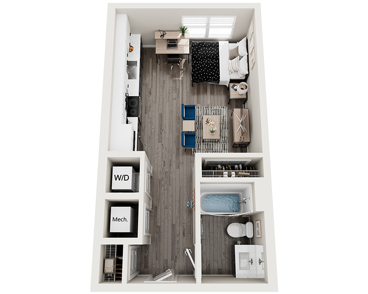 Spruce II -  Studio Floor plan