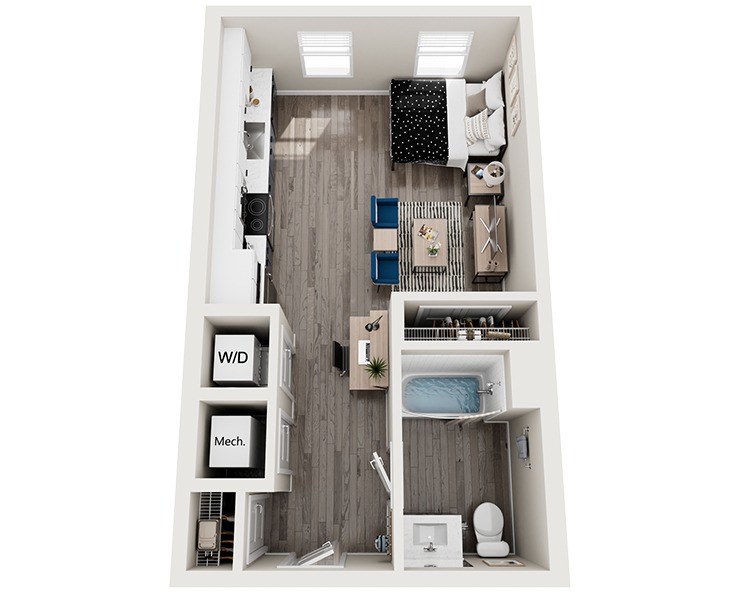 Sycamore -  Studio Floor plan
